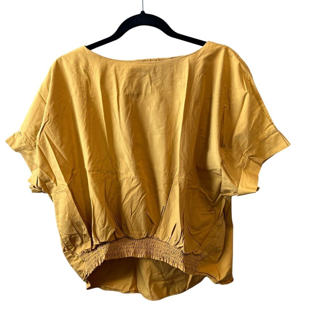 Vero Moda Mustard Yellow Boxy Short Sleeve Blouse